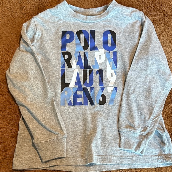 Polo Ralph Lauren Other - Polo by Ralph Lauren Kids Long Sleeve Gray and Blue Tee